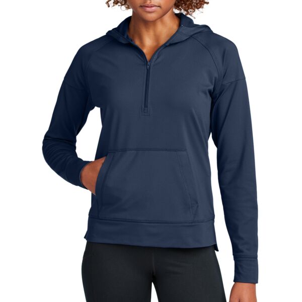 Ladies Sport Wick ® Stretch 1/2 Zip Hoodie Thumbnail