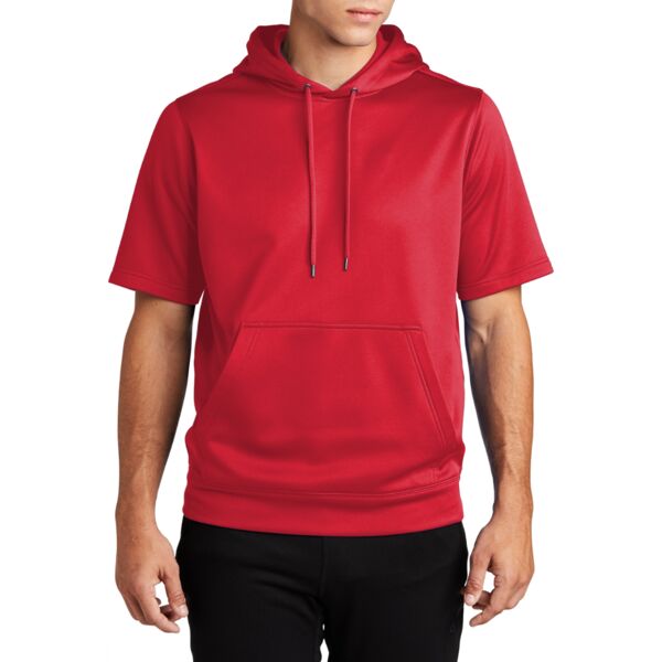Sport Wick ® Fleece Short Sleeve Hooded Pullover Thumbnail