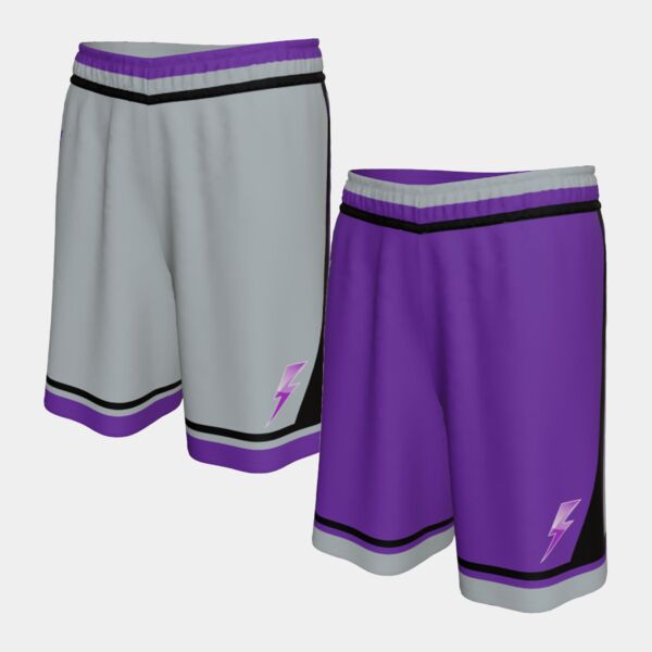 Bolts Grey & Purple Game Day Reverse Short Thumbnail