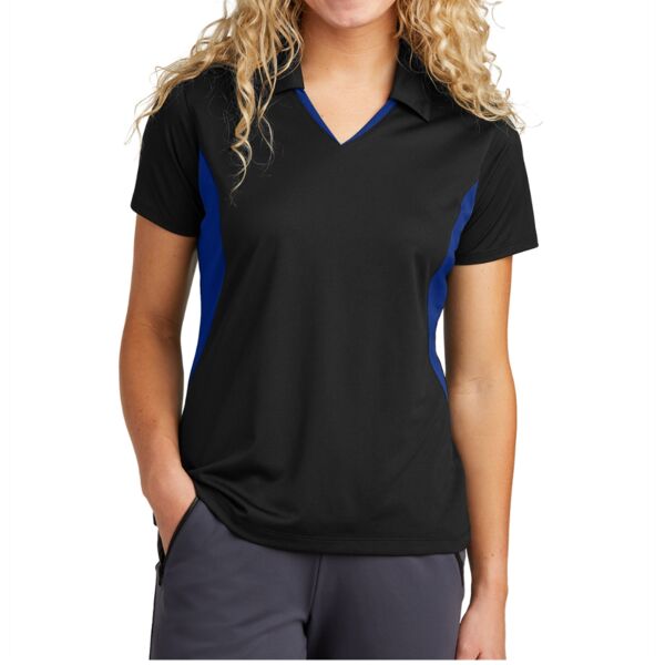 Women's Side Blocked Micropique Sport Wick ® Polo Thumbnail