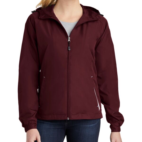 Women's Colorblock Hooded Raglan Jacket Thumbnail