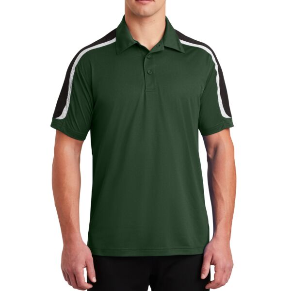 Tricolor Shoulder Micropique Sport Wick ® Polo Thumbnail