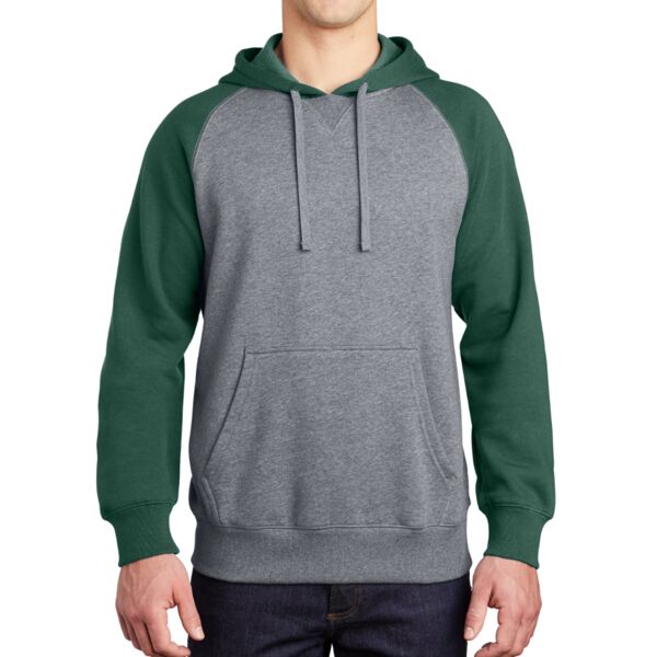 Raglan Colorblock Pullover Hooded Sweatshirt Thumbnail