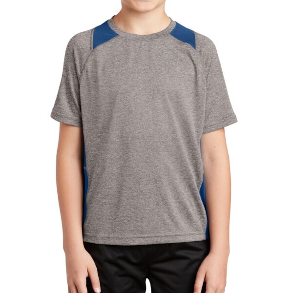 Youth Heather Colorblock Contender Tee Thumbnail