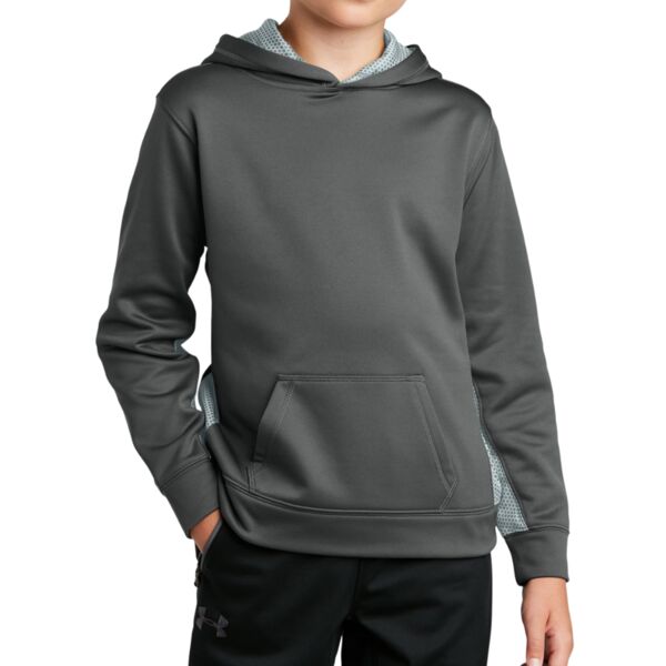 Youth Sport Wick ® CamoHex Fleece Colorblock Hooded Pullover Thumbnail