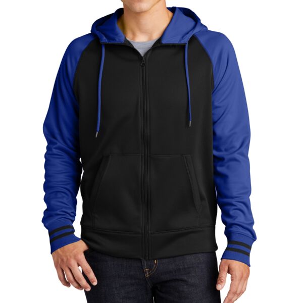 Sport Wick ® Varsity Fleece Full Zip Hooded Jacket Thumbnail