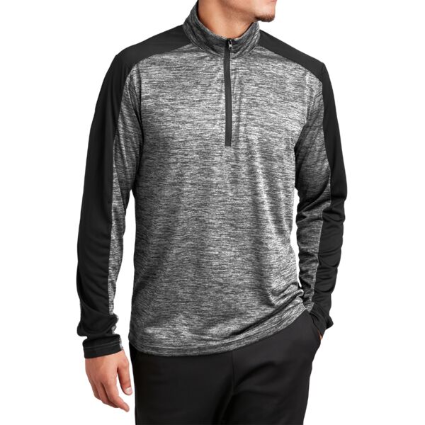 PosiCharge ® Electric Heather Colorblock 1/4 Zip Pullover Thumbnail