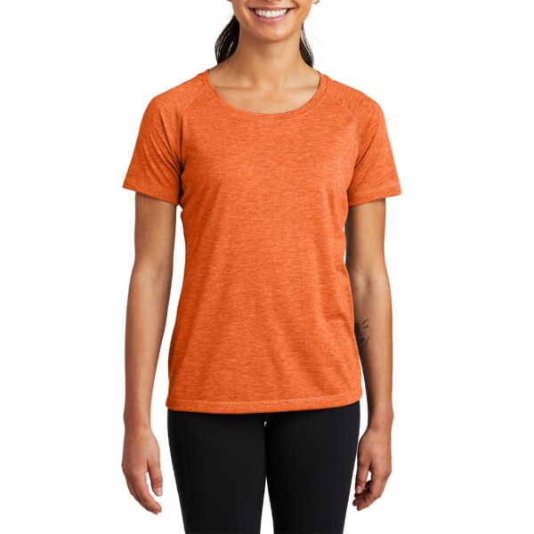 Women's PosiCharge ® Tri Blend Wicking Scoop Neck Raglan Tee Thumbnail