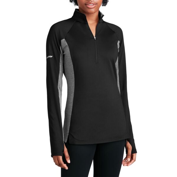 Women's Sport Wick ® Stretch Contrast 1/4 Zip Pullover Thumbnail
