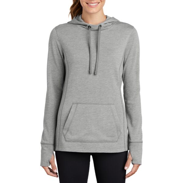 Women's PosiCharge ® Tri Blend Wicking Fleece Hooded Pullover Thumbnail