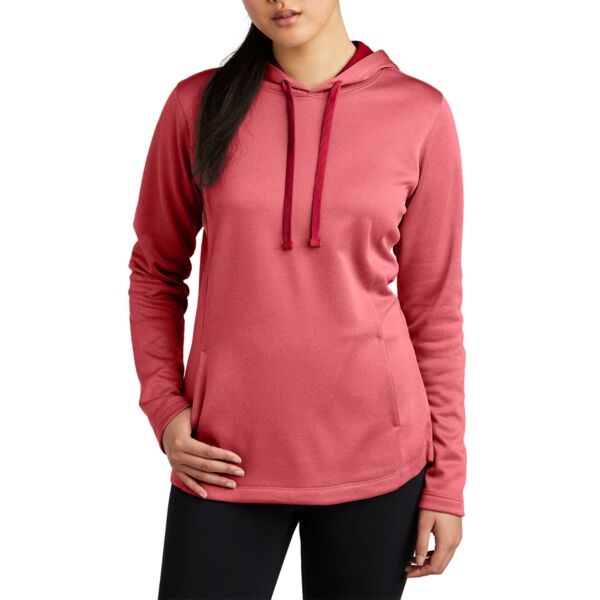 Women's PosiCharge ® Sport Wick ® Heather Fleece Hooded Pullover Thumbnail