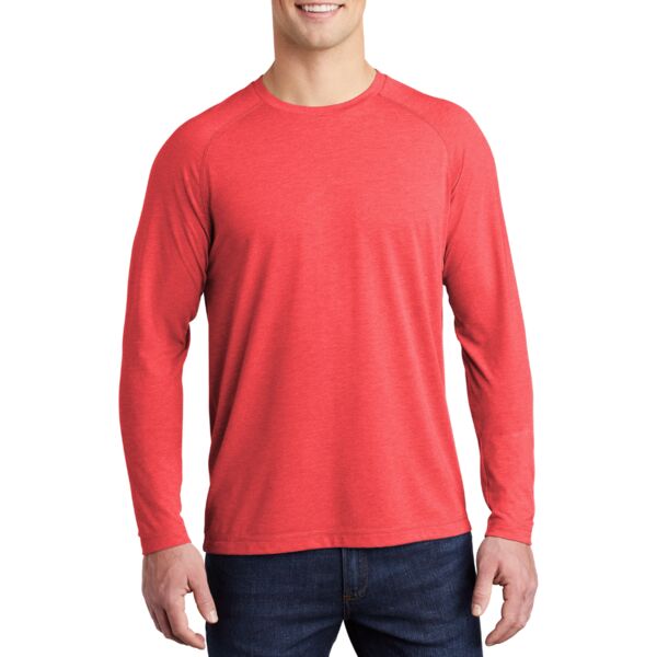 PosiCharge ® Long Sleeve Tri Blend Wicking Raglan Tee Thumbnail