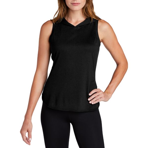 Women's PosiCharge ® Tri Blend Wicking Draft Hoodie Tank Thumbnail