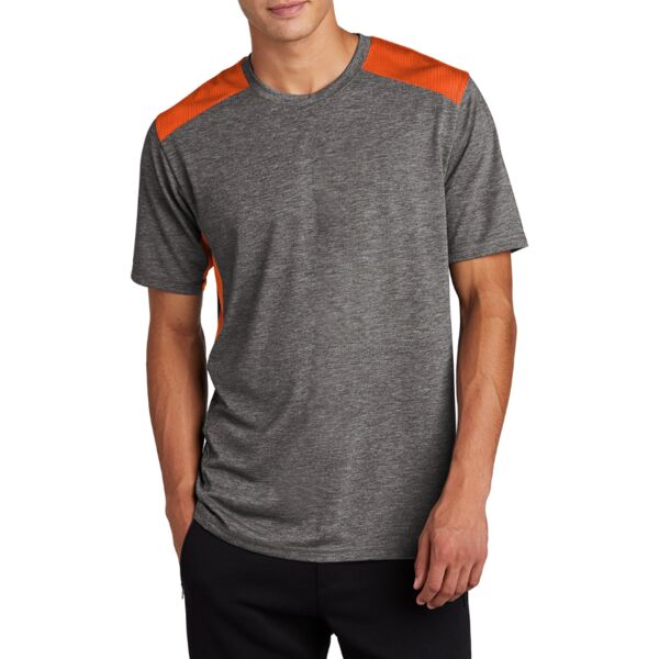 PosiCharge ® Tri Blend Wicking Draft Tee Thumbnail