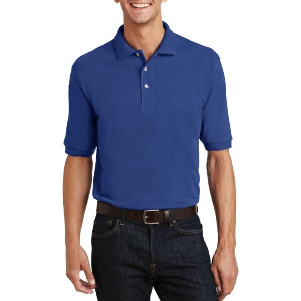Heavyweight Cotton Pique Polo with Pocket Thumbnail