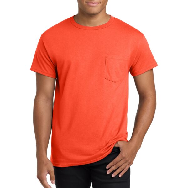 Authentic 100% Cotton T Shirt with Pocket Thumbnail