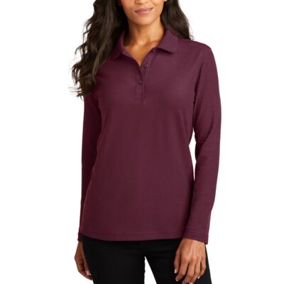 Women's Silk Touch Long Sleeve Polo Thumbnail
