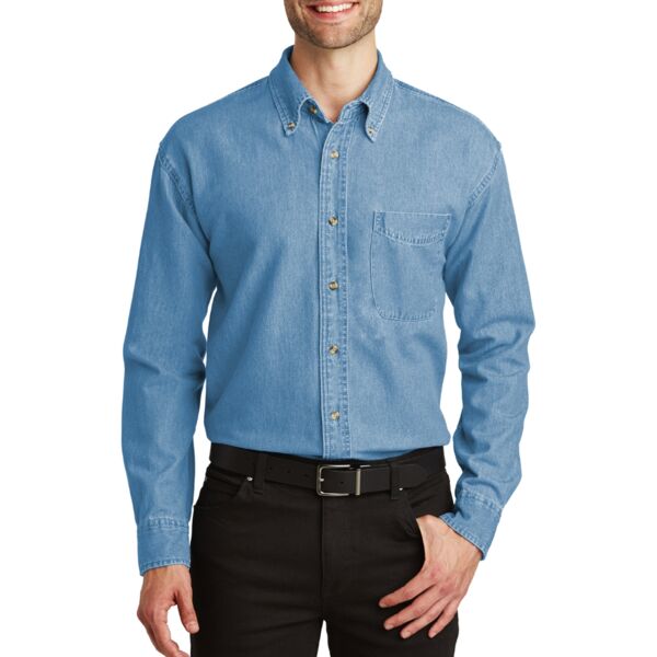 Tall Long Sleeve Denim Shirt Thumbnail