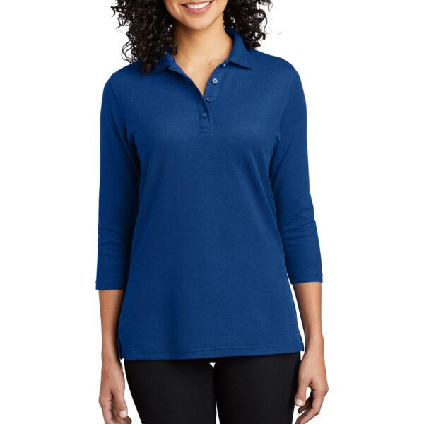 Women's Silk Touch 3/4 Sleeve Polo Thumbnail