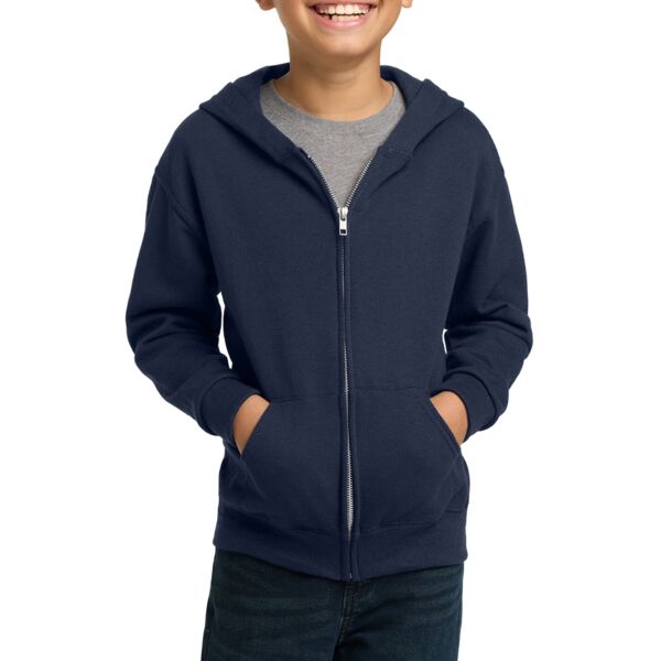 Youth NuBlend ® Full Zip Hooded Sweatshirt Thumbnail