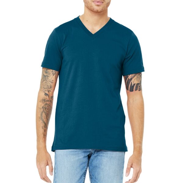 Unisex Jersey Short Sleeve V Neck Tee Thumbnail