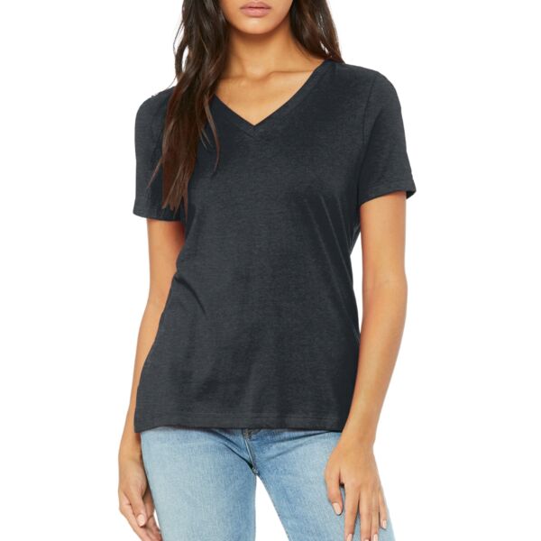 Women's Relaxed Heather CVC V Neck Tee Thumbnail