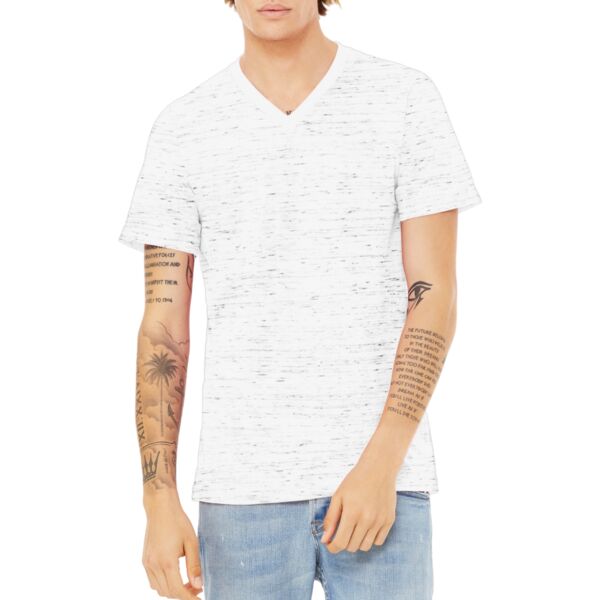 Unisex Textured Jersey V Neck Tee Thumbnail