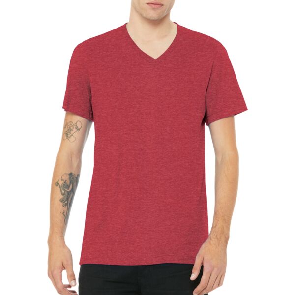 Unisex Heather CVC V Neck Tee Thumbnail