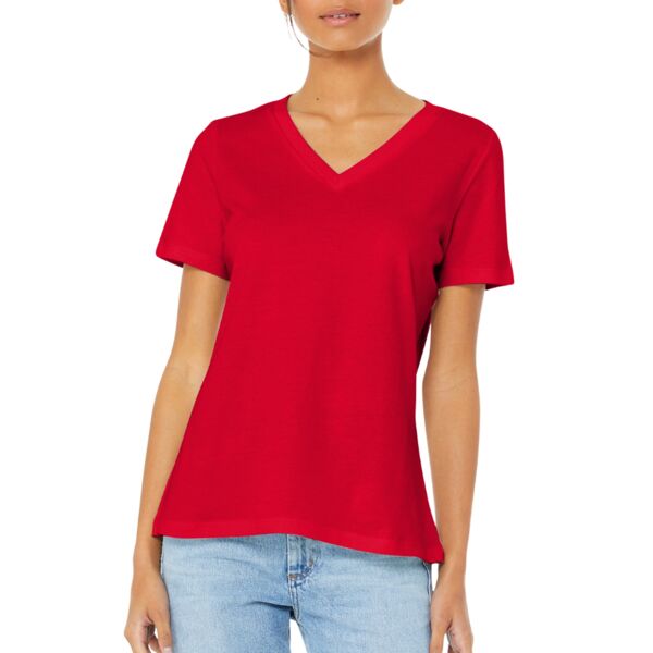 Women's Relaxed Jersey Short Sleeve V Neck Tee Thumbnail