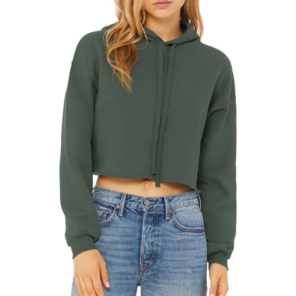 Women's Sponge Fleece Cropped Fleece Hoodie Thumbnail
