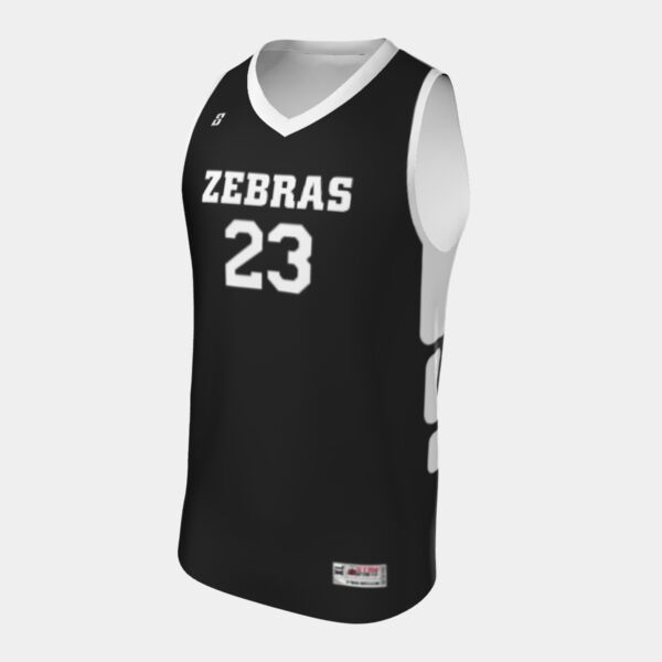 San Jose Zebras Away Basketball Jersey Thumbnail