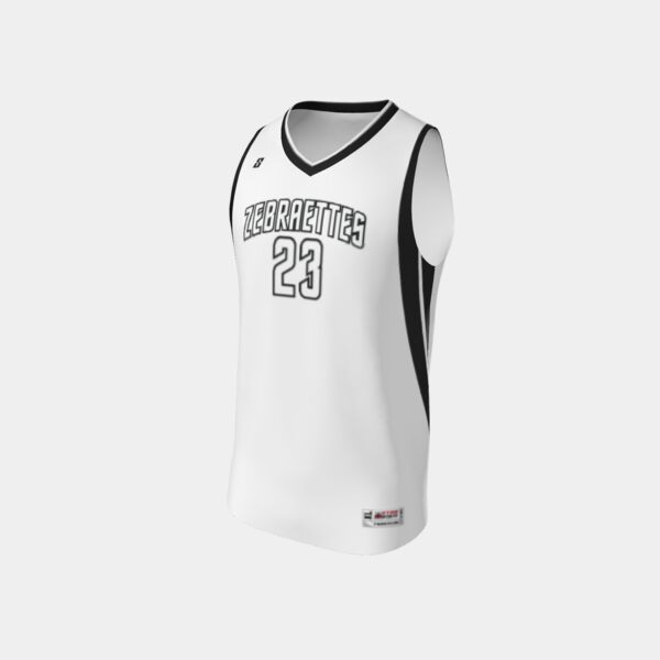 San Jose Zebraettes Home Basketball Jersey Thumbnail
