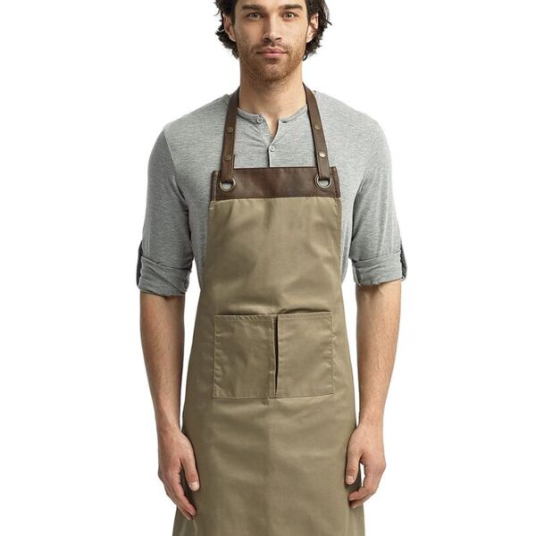 Espresso Bib Apron with Pockets Thumbnail
