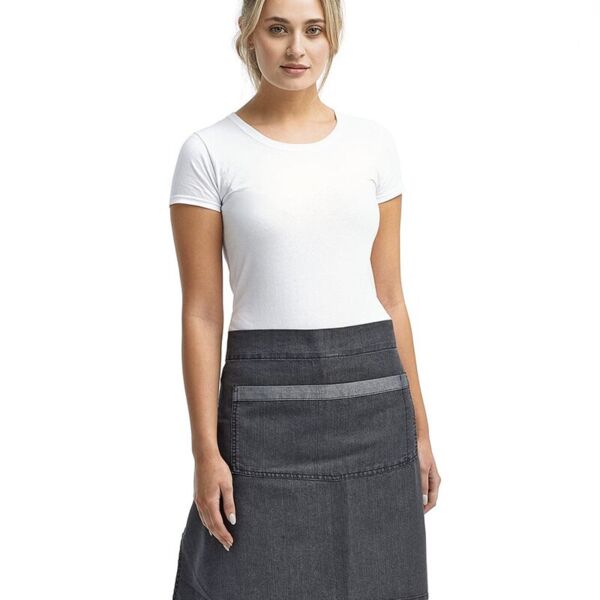 Domain Contrast Denim Waist Apron with Pocket Thumbnail